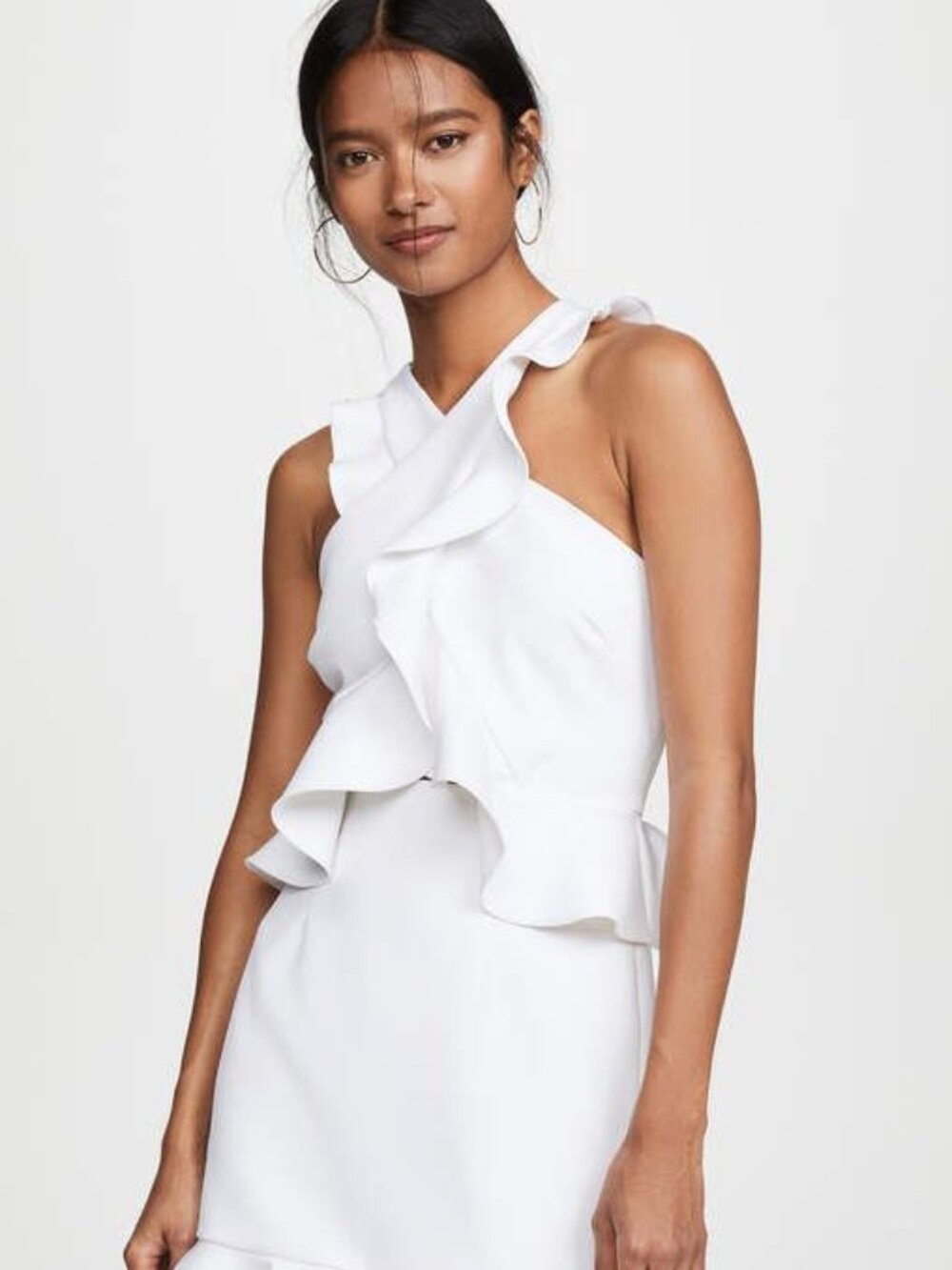 MILLY Sz 0 Cecile Ruffle Neck Mini Dress